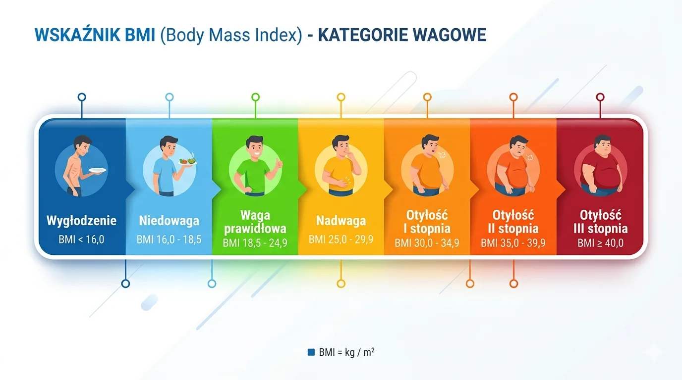 Wskaźnik BMI - kategorie wagowe